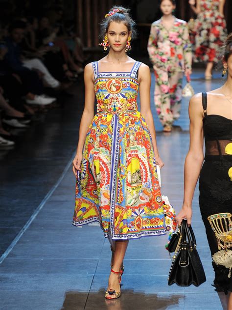 dolce gabbana print dress